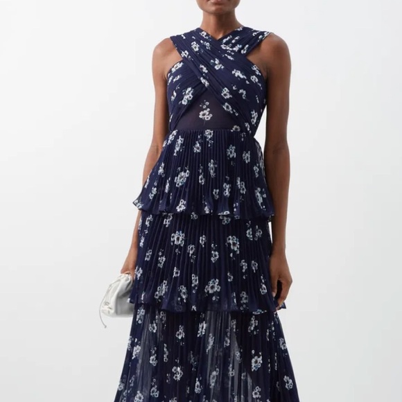 Self Portrait Floral Size 6 Maxi Dress - Picture 5 of 9